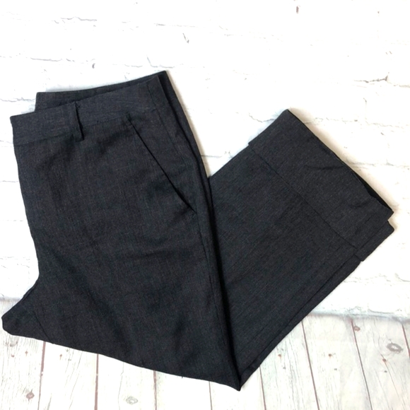 Harve Benard Wool Cropped Cuffed Bottom Trousers - Picture 3 of 14